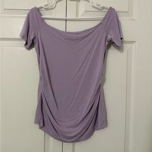 White House Black Market Lilac Off-Shoulder Top